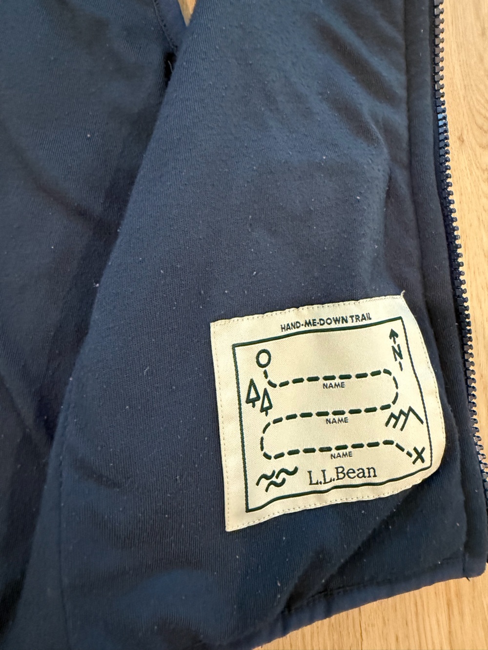 L.L.Bean Girls Mountain Classic Sherpa Fleece Vest Maeve Navy 3T - Picture 7 of 7